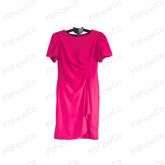 Shelby & Palmer Hot Pink Ruched Sheath Dress – Size 8 NWT – Holiday Party Ready - Picture 2 of 7